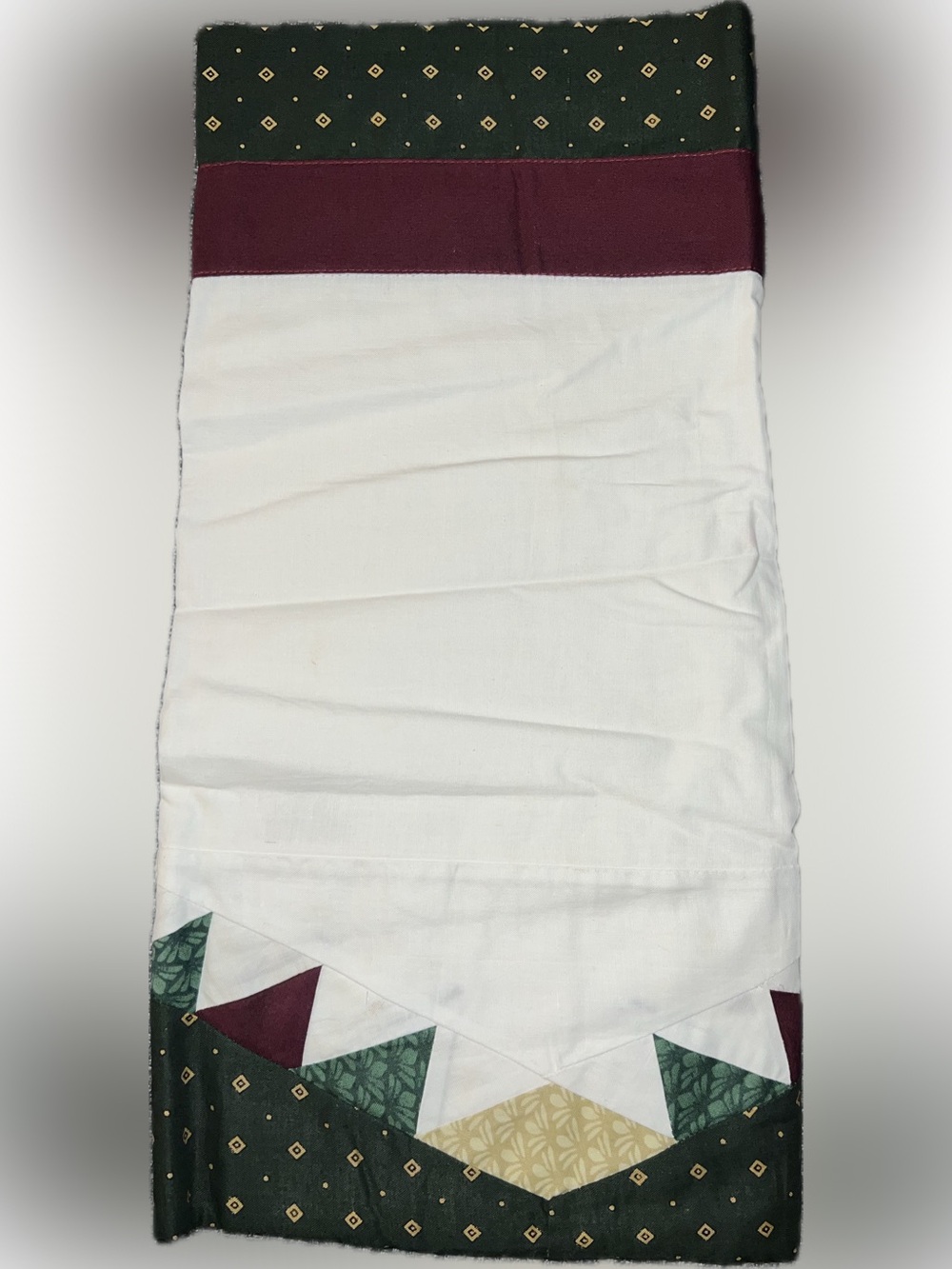 💥 Vintage New Holiday Collectibles Hand Pieced Window Valance Holiday Quilted